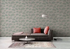 Vliestapete Blattmuster Struktur Beige Grün 38966-3