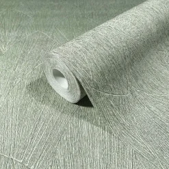 Vliestapete Blattmuster Struktur Grün Creme 35377