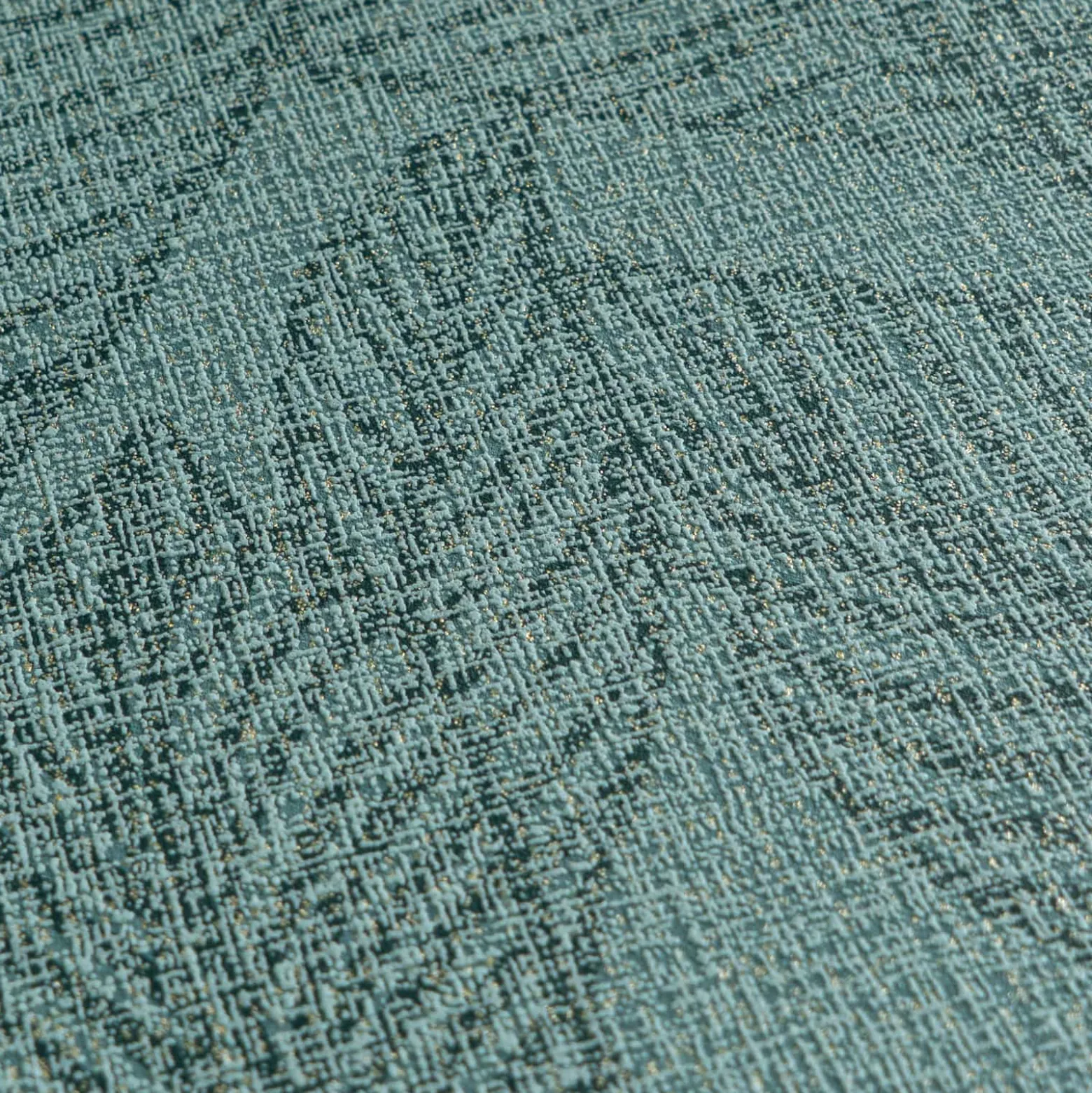 Vliestapete Blattmuster Tropen Petrol Metallic 79064-4