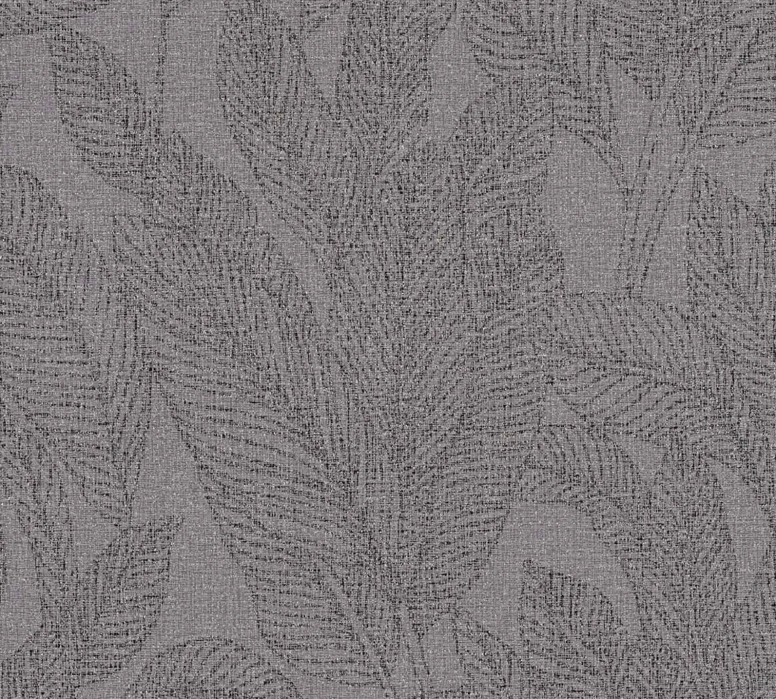 Vliestapete Blattmuster Tropen Grau Metallic 79064-5
