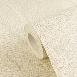 Vliestapete Blattmuster Tropen Creme Grün 79064-1