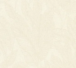 Vliestapete Blattmuster Tropen Creme Grün 79064-1