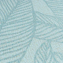 Vliestapete Blattmuster Tropen Blau Metallic 79064-3