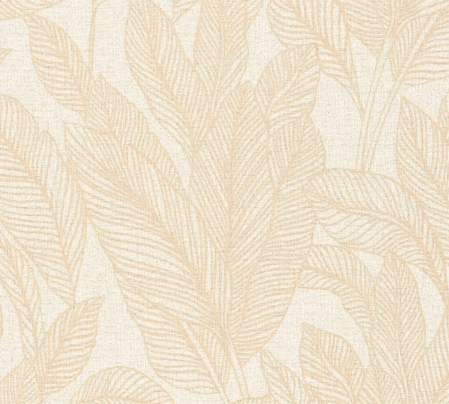 Vliestapete Blattmuster Tropen Creme Beige 79064-2