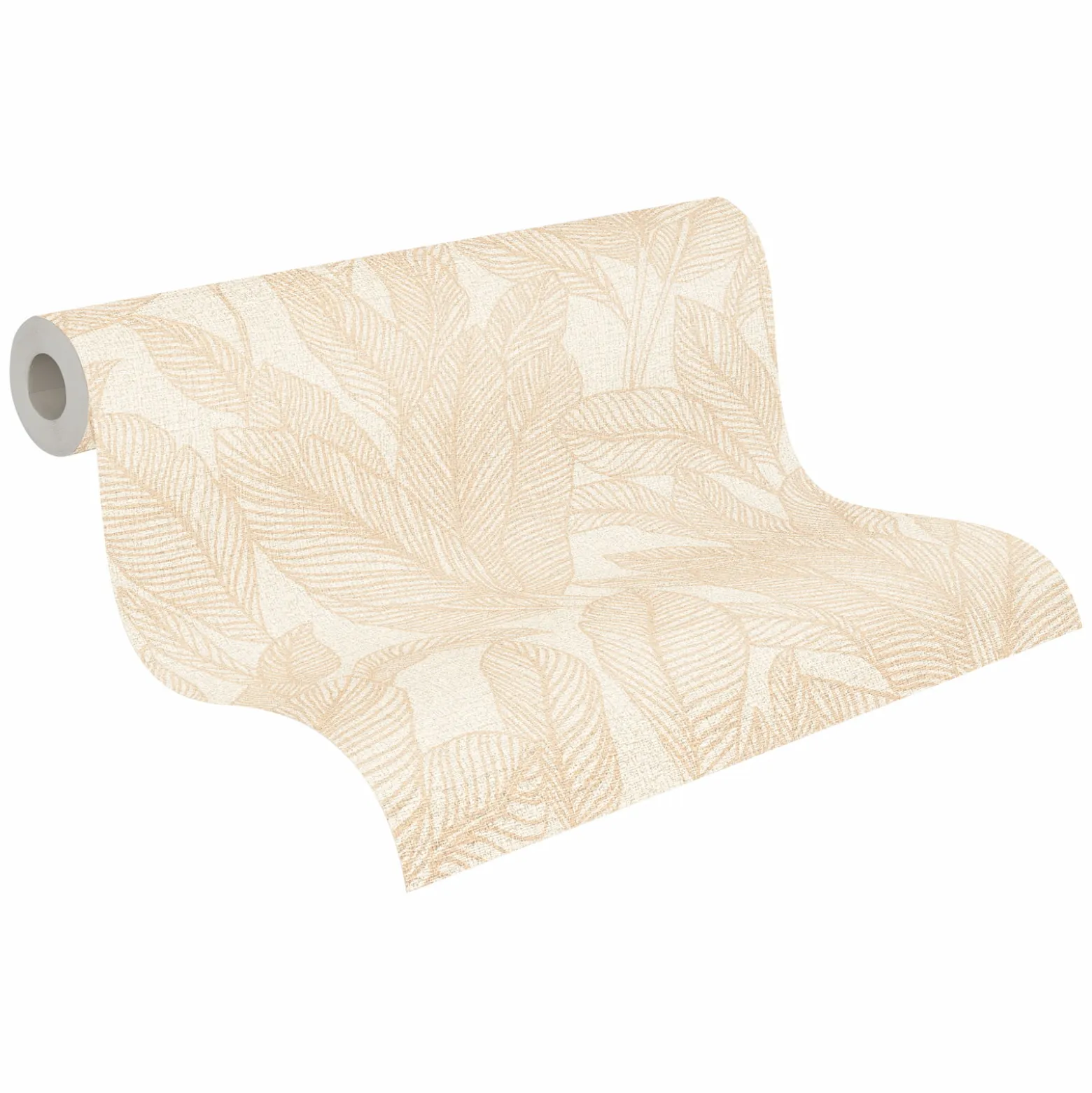 Vliestapete Blattmuster Tropen Creme Beige 79064-2