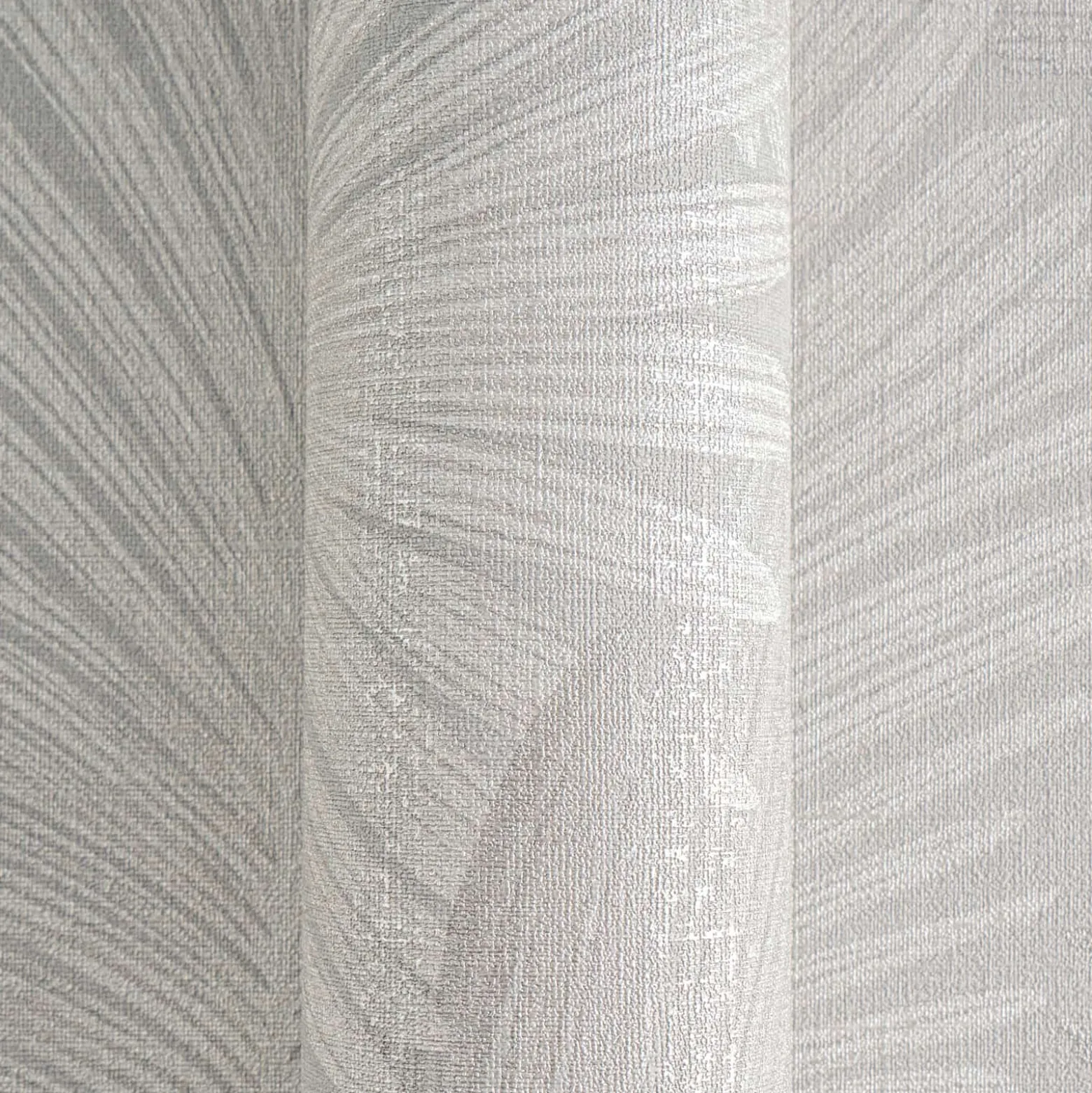 Vliestapete Blattmuster Tropen Grau Creme Glanz 78673-2