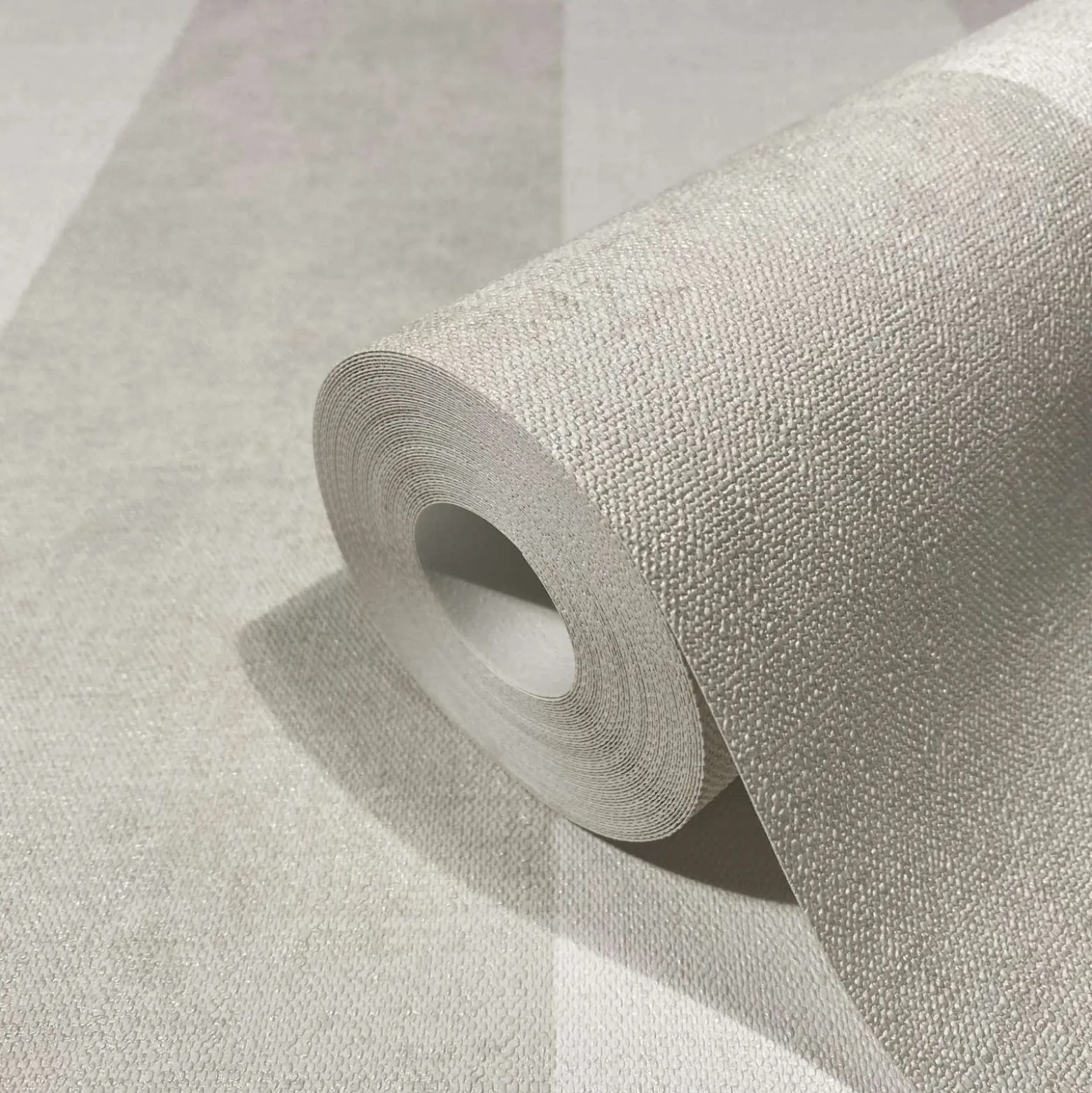 Vliestapete Block Streifen Beige Grau Creme Glitzer 34412