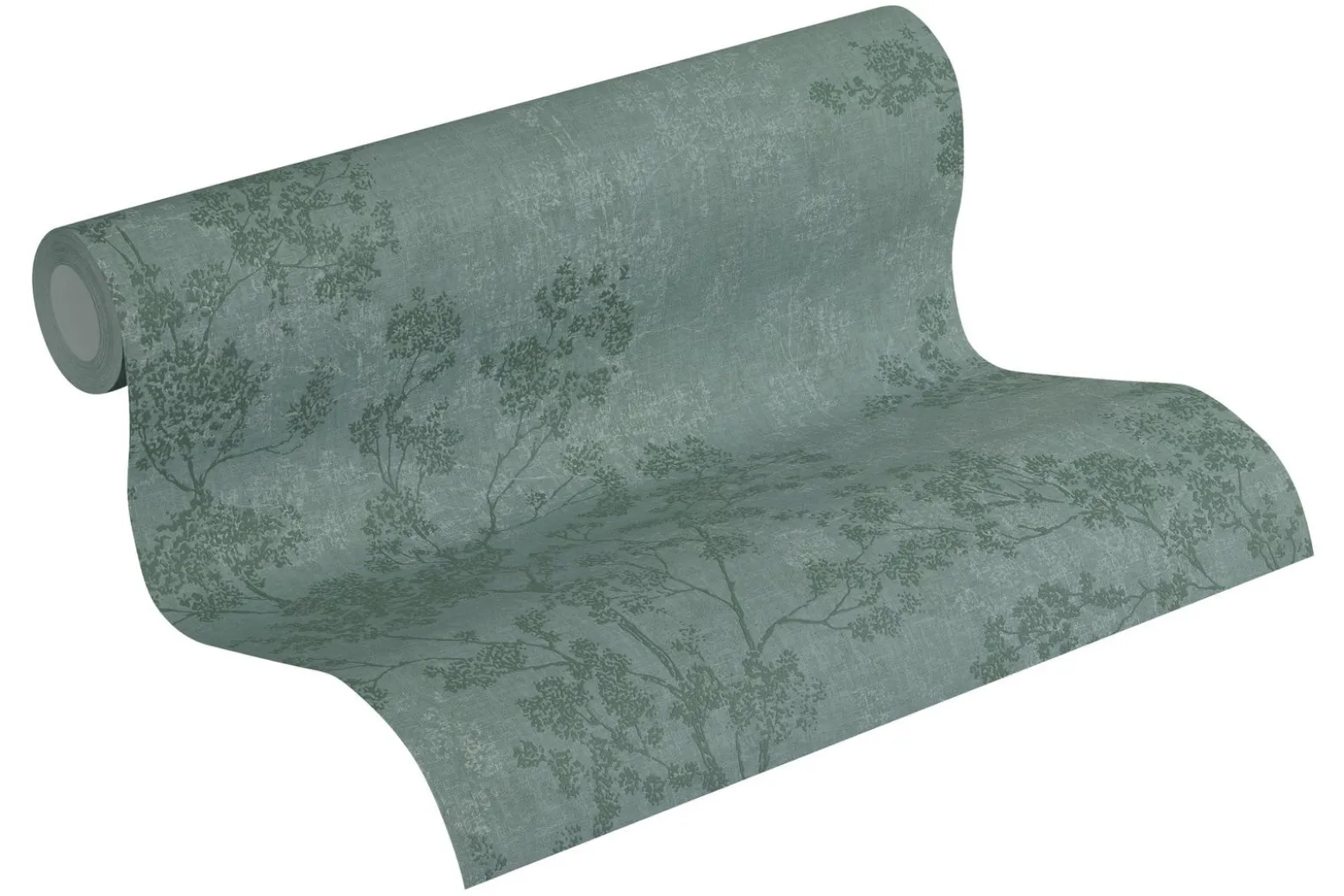Vliestapete Blütenzweige grün creme 37397-3