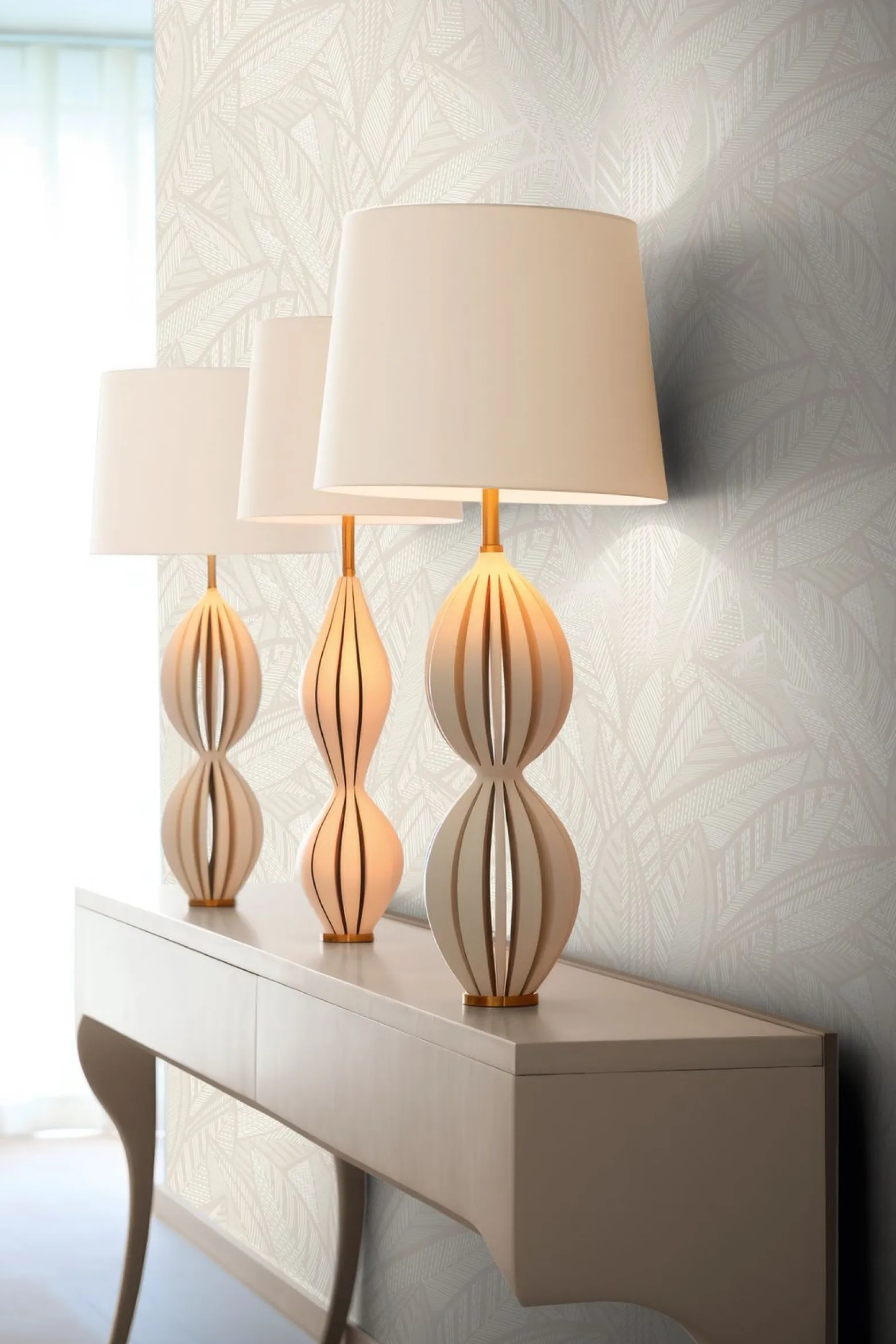 Vliestapete Blätter Abstrakt Grau Creme Metallic 39933-3