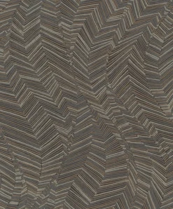 Vliestapete Blätter Abstrakt Braun Silber Metallic A62104