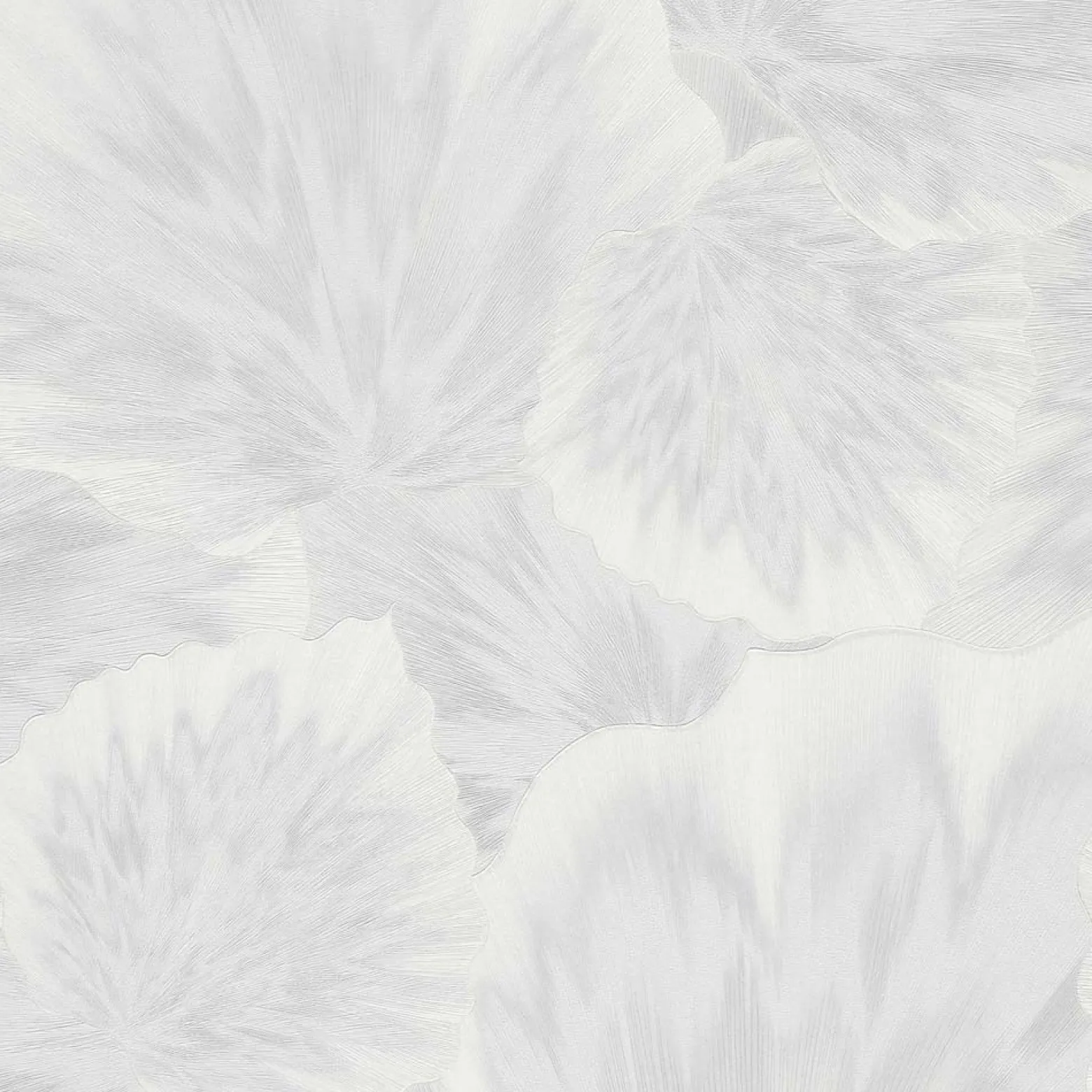 Vliestapete Blätter Abstrakt Weiß Creme Metallic 10402-01