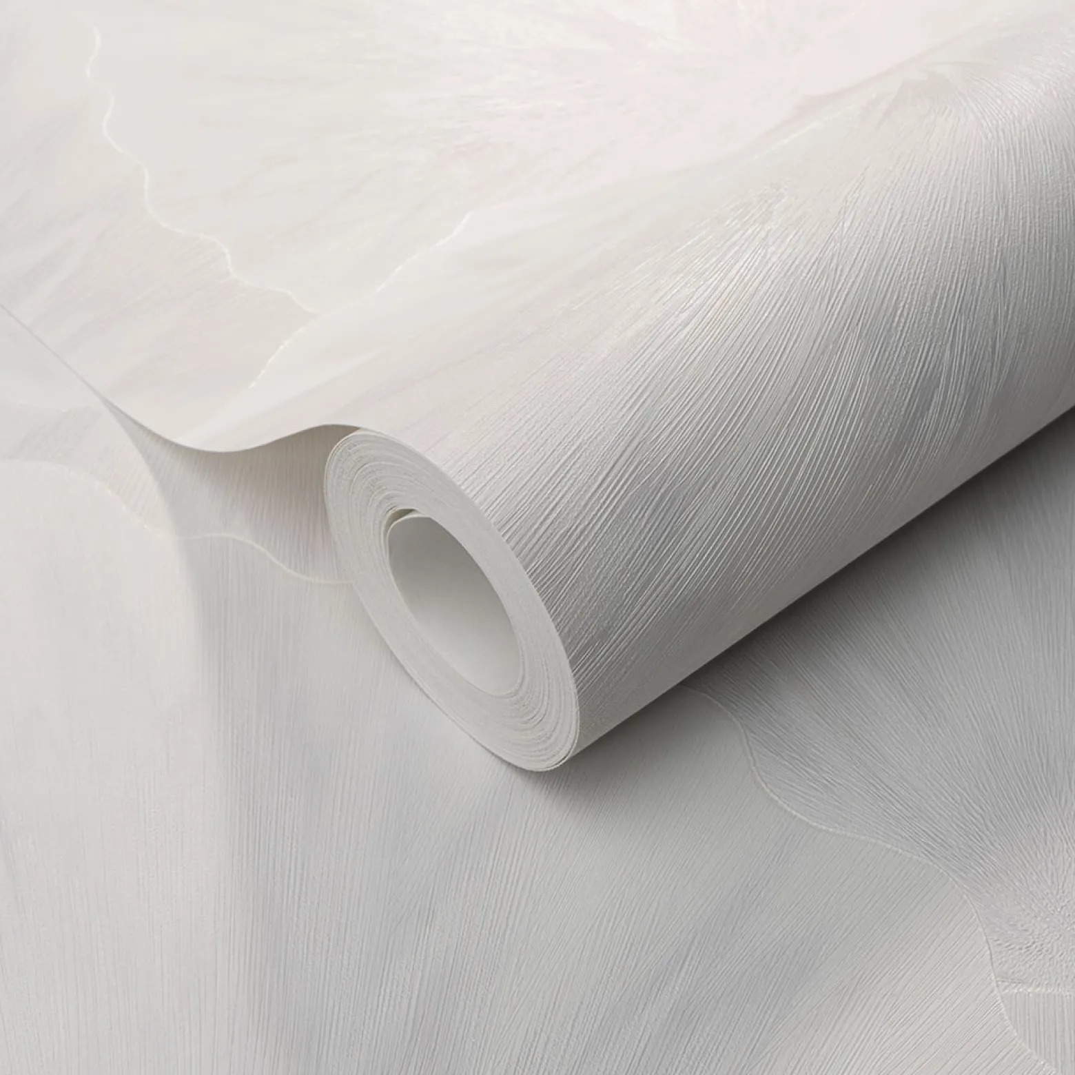 Vliestapete Blätter Abstrakt Weiß Creme Metallic 10402-01