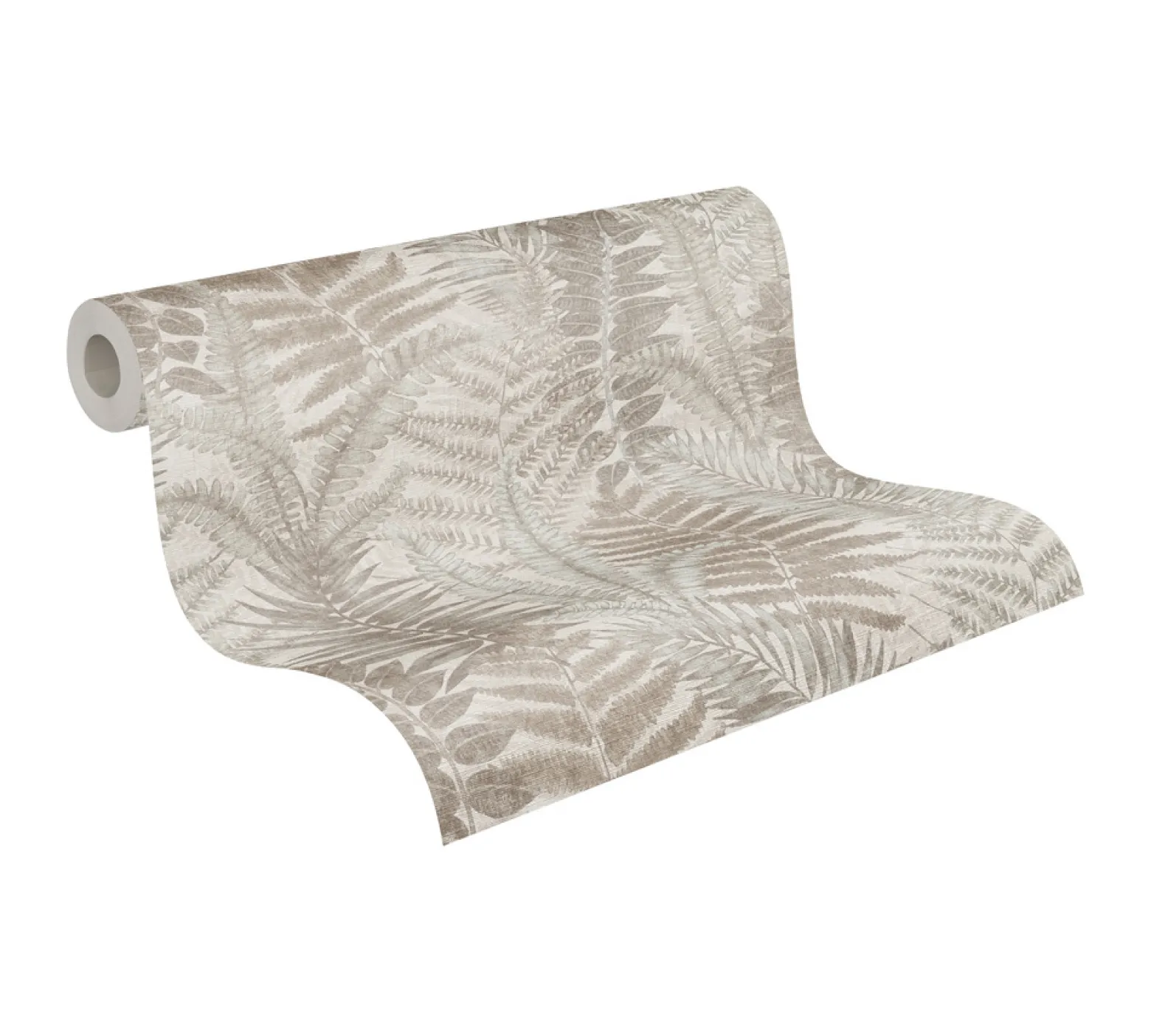 Vliestapete Blätter Aquarell Grau Beige 39347-5