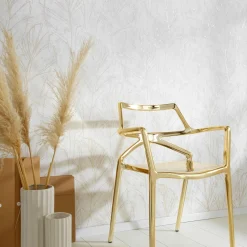 Vliestapete Blätter Beige Gold Metallic 10321-02