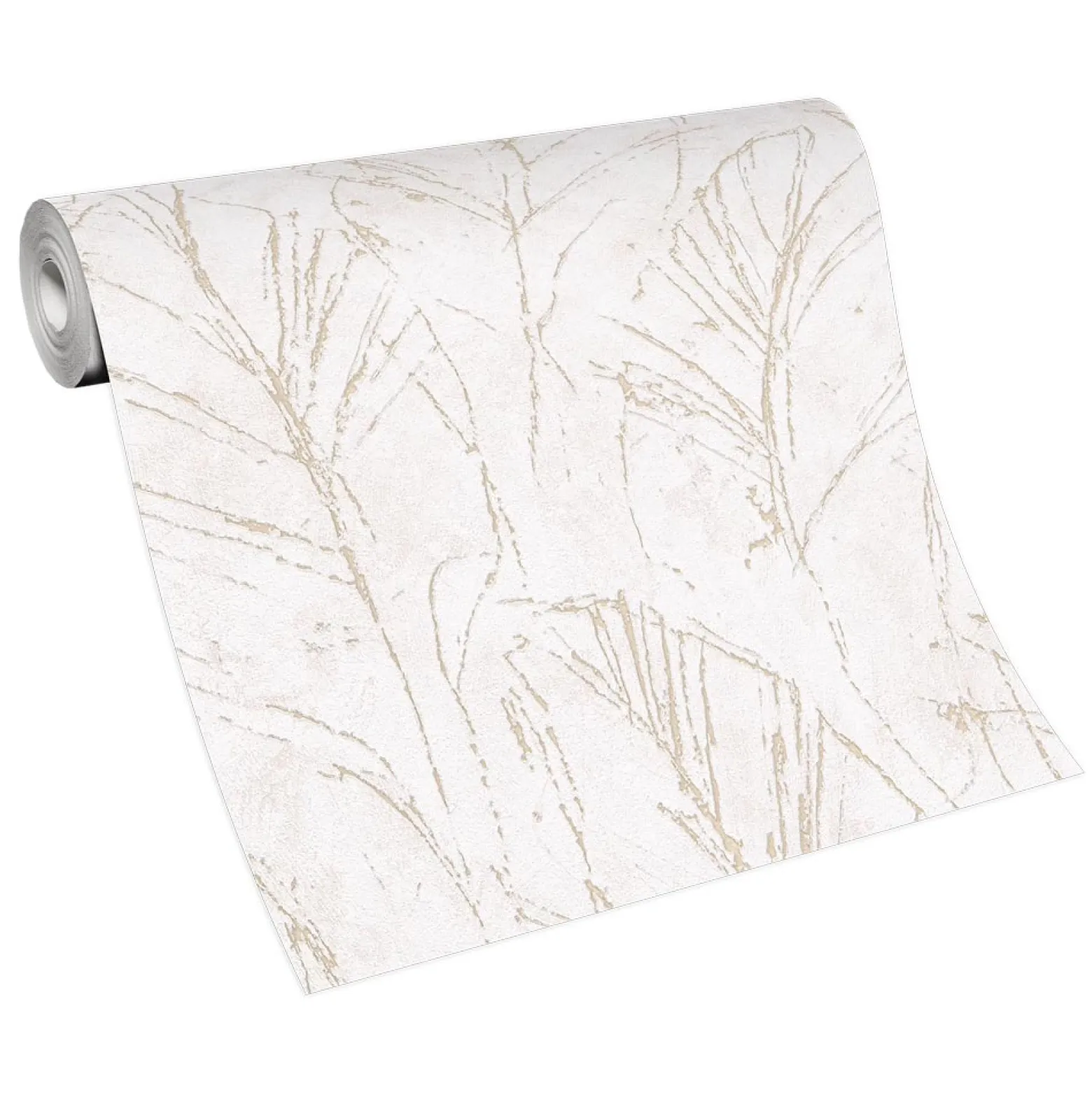 Vliestapete Blätter Beige Gold Metallic 10321-02
