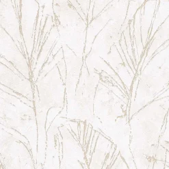 Vliestapete Blätter Beige Gold Metallic 10321-02