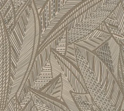 Vliestapete Blätter Beige Schwarz Metallic 39933-2