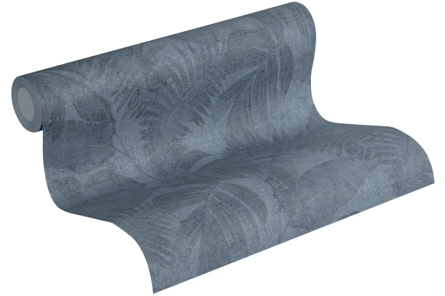 Vliestapete Blätter blau schwarz 37396-5