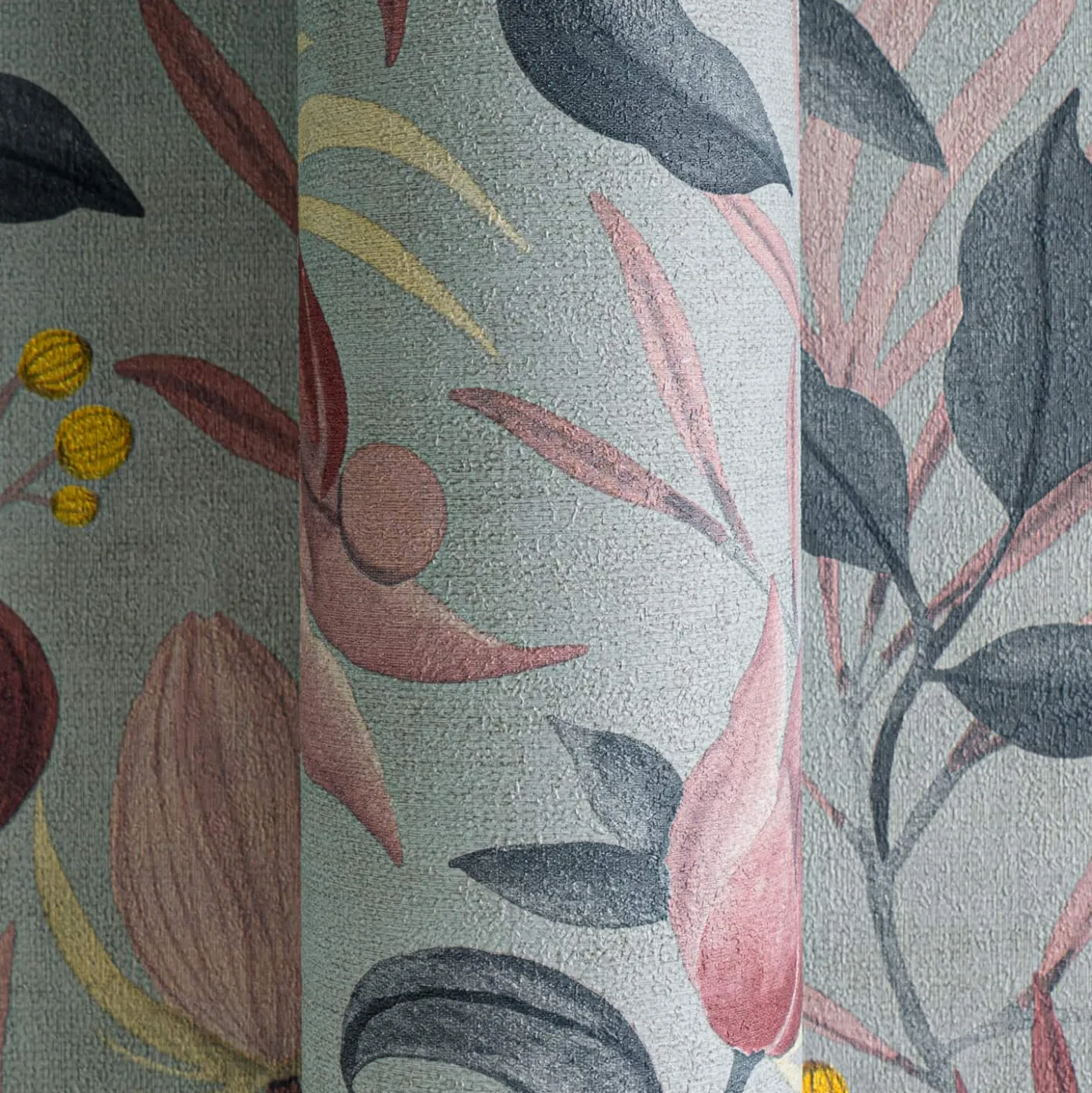 Vliestapete Blätter Blumen Floral Blau Lila 79062-1