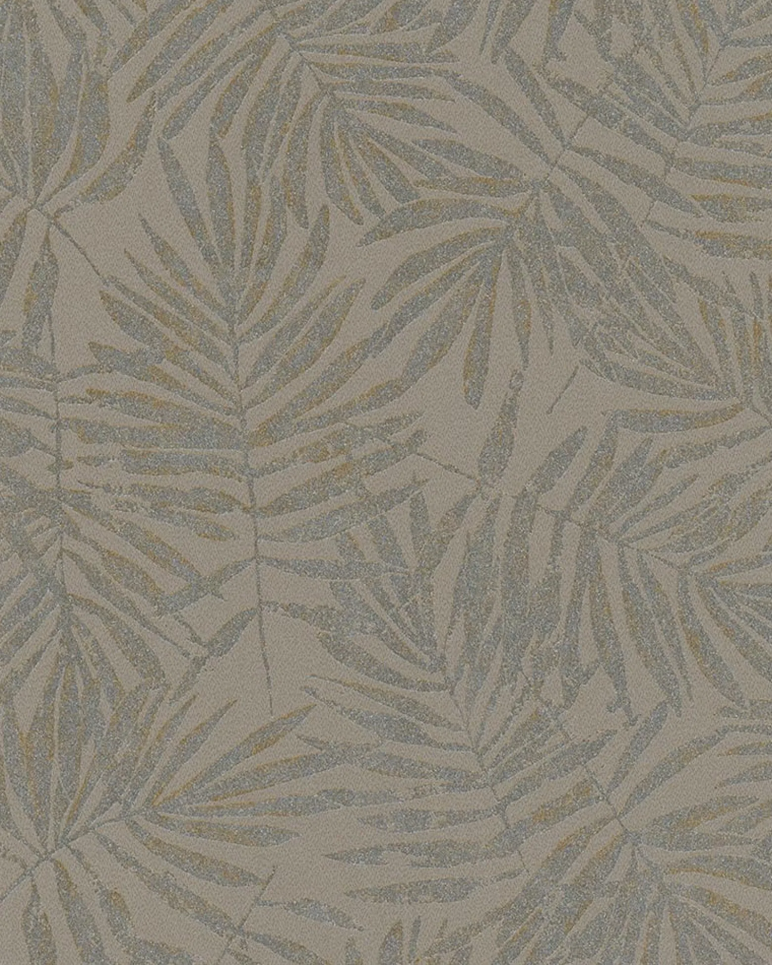 Vliestapete Blätter braun silber Metallic 31321