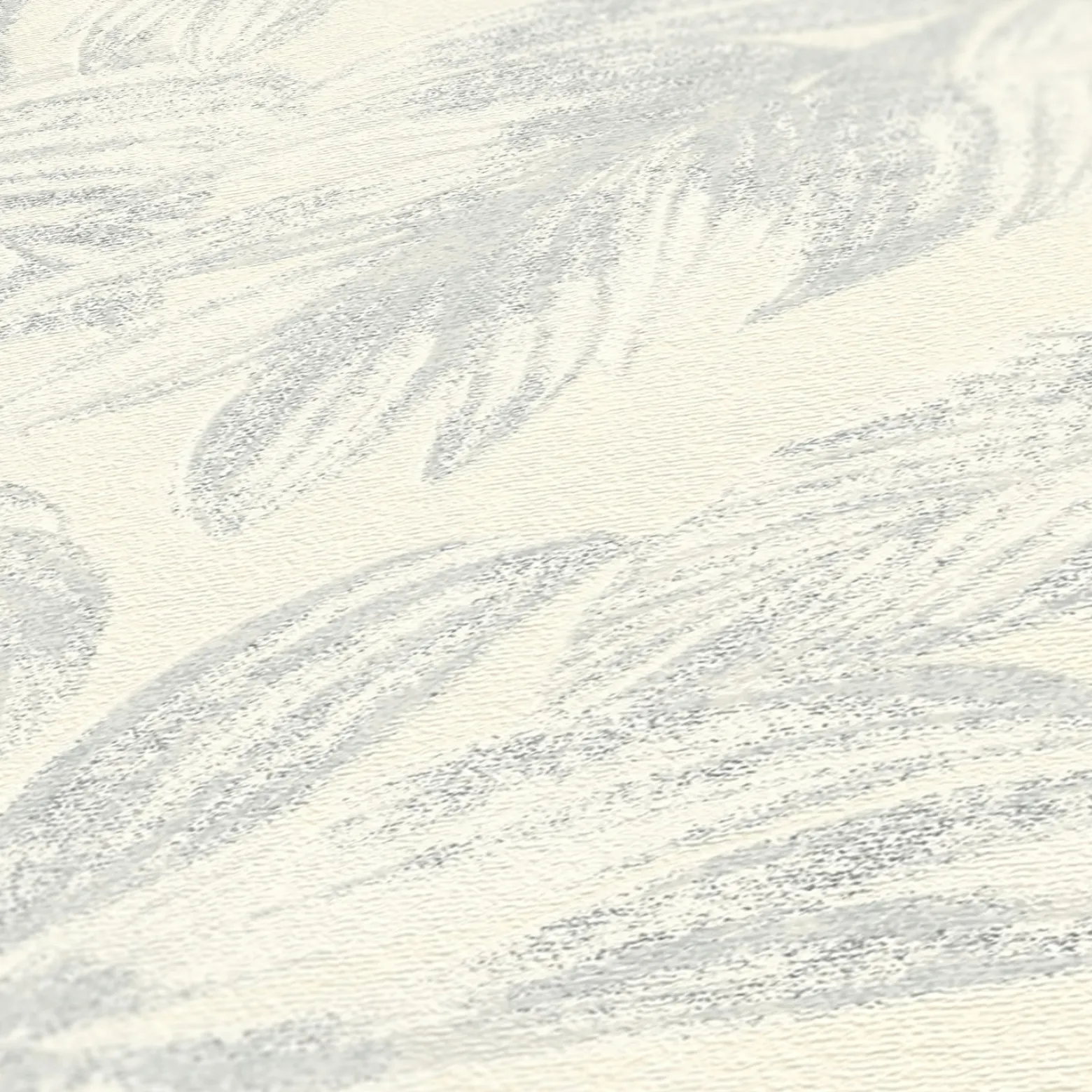 Vliestapete Blätter Creme Grau Silber Metallic 39340-3