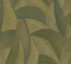 Vliestapete Blätter Dschungel Grün Gold Metallic 79039-4