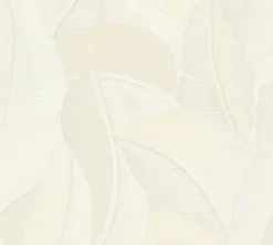 Vliestapete Blätter Dschungel Grau Weiß Metallic 79039-6