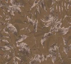 Vliestapete Blätter Dschungel Braun Beige Metallic 78203-4