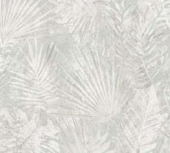 Vliestapete Blätter Dschungel Grau Beige 38638-4
