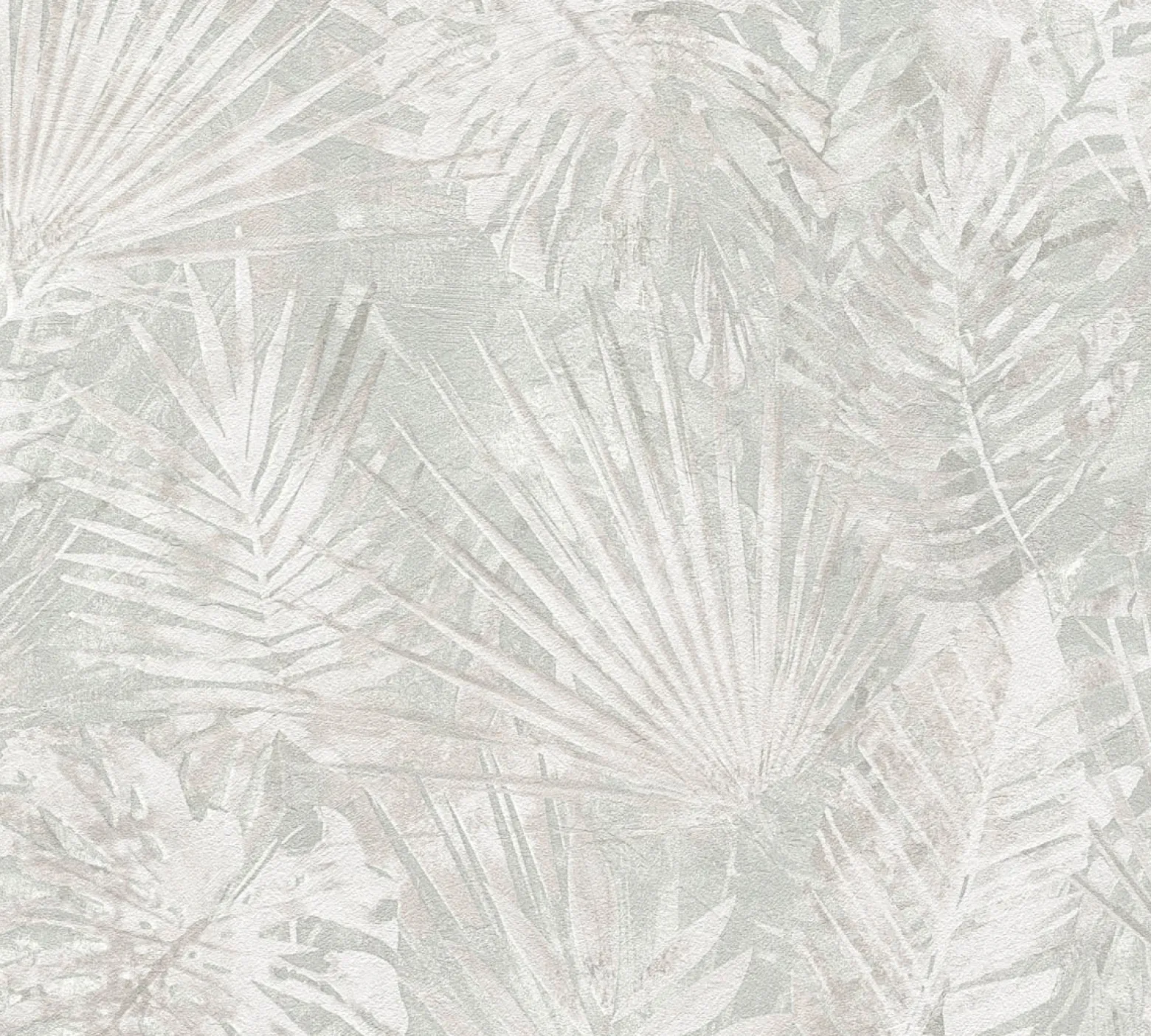 Vliestapete Blätter Dschungel Grau Beige 38638-4