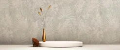 Vliestapete Blätter Dschungel Grau Beige 38638-4