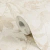 Vliestapete Blätter Dschungel Creme Beige Metallic 78203-2