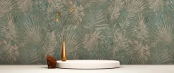 Vliestapete Blätter Dschungel Beige Grün 38638-2