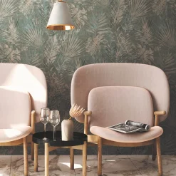 Vliestapete Blätter Dschungel Beige Grün 38638-2