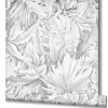 Vliestapete Blätter Dschungel Floral grau weiß 33308