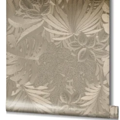 Vliestapete Blätter Dschungel Metallic gold 33303