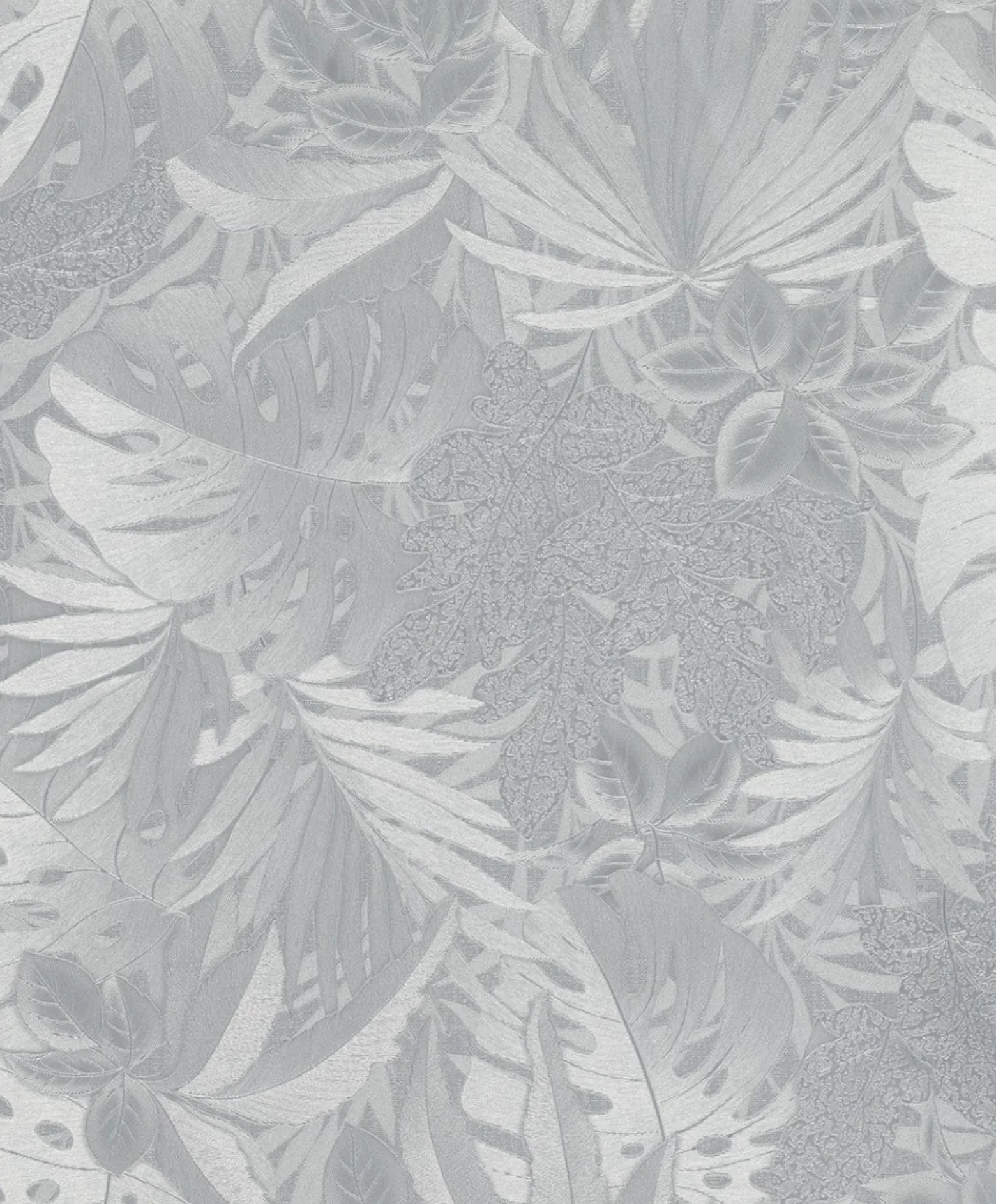 Vliestapete Blätter Dschungel Metallic silber 33301