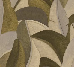 Vliestapete Blätter Dschungel Beige Gold Metallic 79039-3