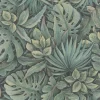Vliestapete Blätter Dschungel Floral grün schwarz 33304