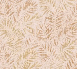 Vliestapete Blätter Farne Metallic Rosa Gold 39120-3