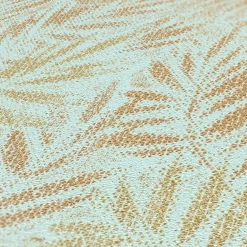 Vliestapete Blätter Farne Metallic Türkis Gold 39120-4