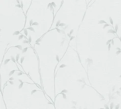 Vliestapete Blätter Floral Aquarell Creme Beige 39767-2