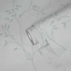 Vliestapete Blätter Floral Aquarell Creme Beige 39767-2