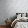 Vliestapete Blätter Floral Aquarell Hellgrau 39767-4