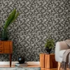 Vliestapete Blätter Floral Beeren Schwarz Weiß 39430-2