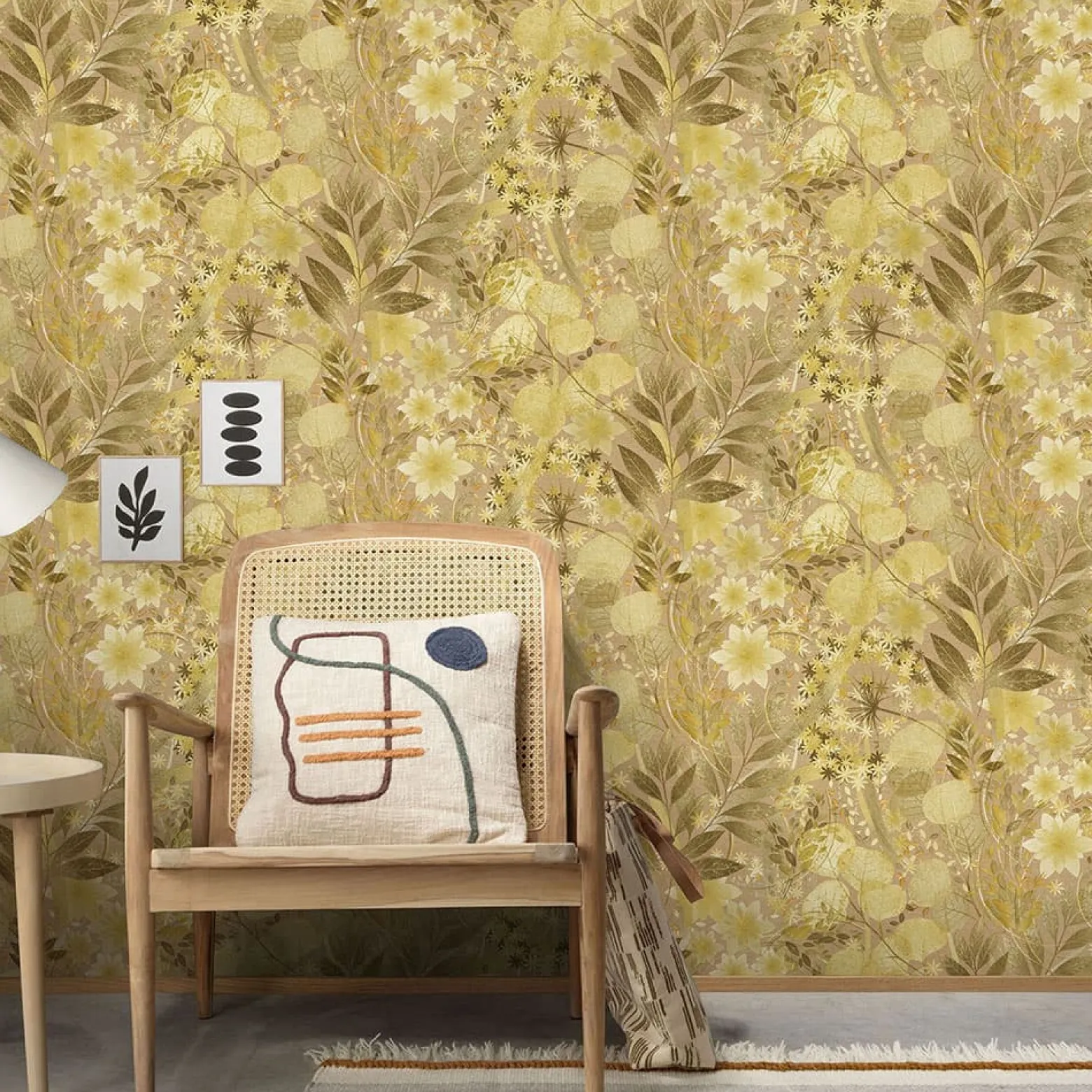 Vliestapete Blätter Floral Beige Gelb Braun 10506-20