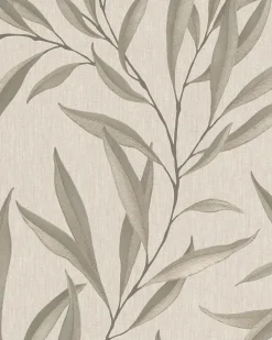 Vliestapete Blätter Floral braun-beige grau Marburg 32204
