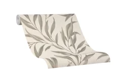 Vliestapete Blätter Floral braun-beige grau Marburg 32204