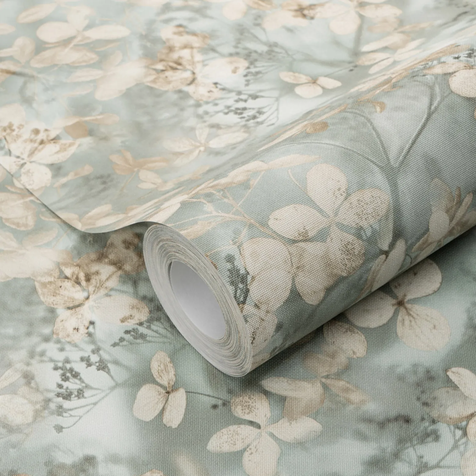 Vliestapete Blätter Floral Grün Creme Blau 10415-07