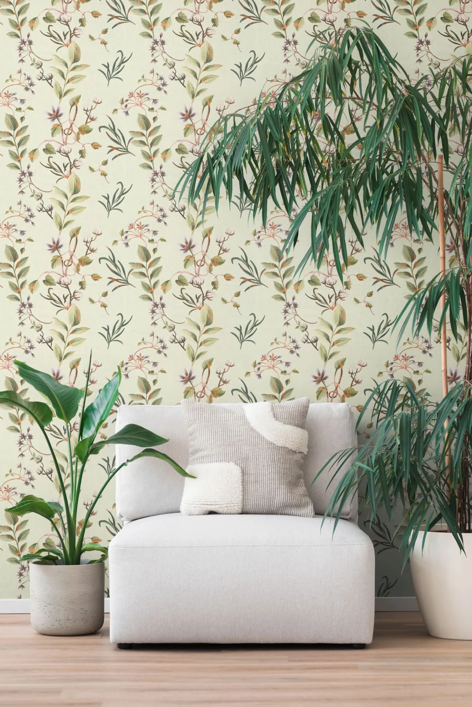 Vliestapete Blätter Floral Grün Braun 78212-1